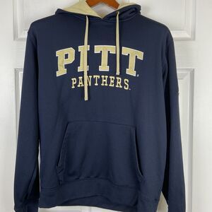 Colosseum Pitt NCAA Pittsburg Panthers Pullover Embroidered Hoodie Men's L Blue